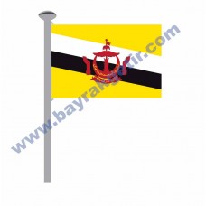 BRUNEİ GÖNDER BAYRAK 50x75 ( EBAT SEÇİNİZ )
